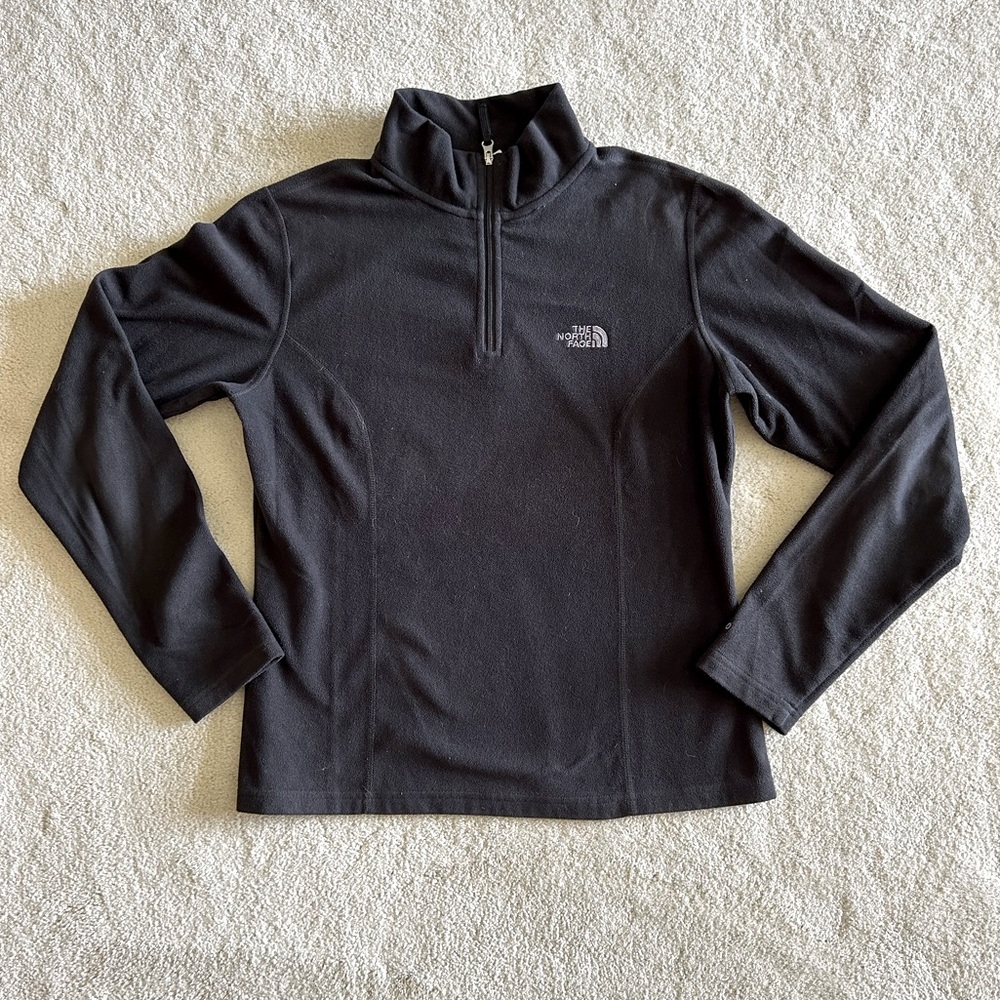 The North Face Black TKA Quarter Zip Fleece